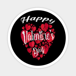 Happy Valentines Day 2022 Couples Matching Red Hearts Magnet